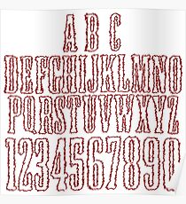 Alphabet abstract letters Poster