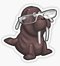 Walrus with Eyeglasses Sticker