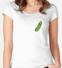 Pickle Rick Fitted Scoop T-Shirt