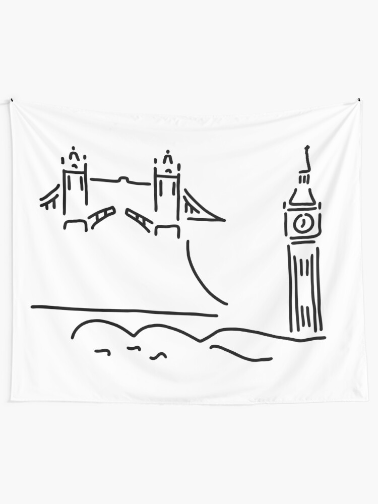 London Tower Bridge Big Ben Wall Tapestry