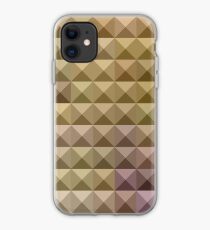 Burlywood Brown Abstract Low Polygon Background iPhone Case