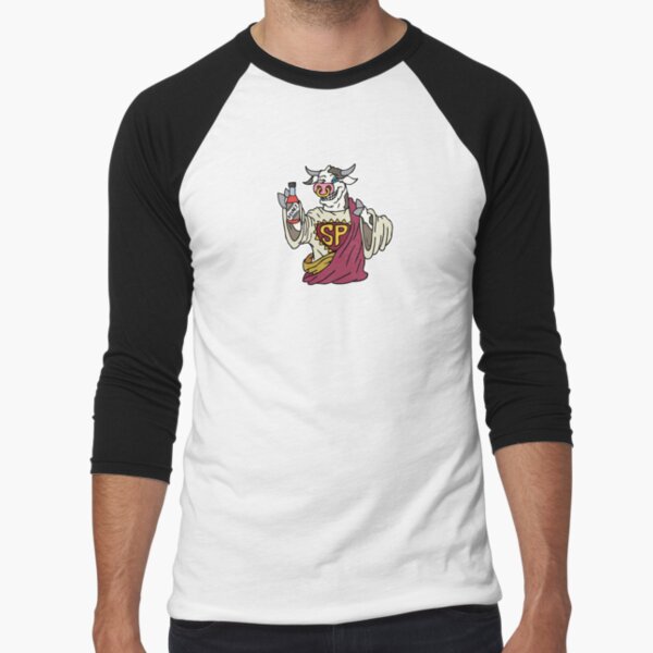 Super-Professional Sacred-Cow Secret-Sauce Baseball ¾ Sleeve T-Shirt