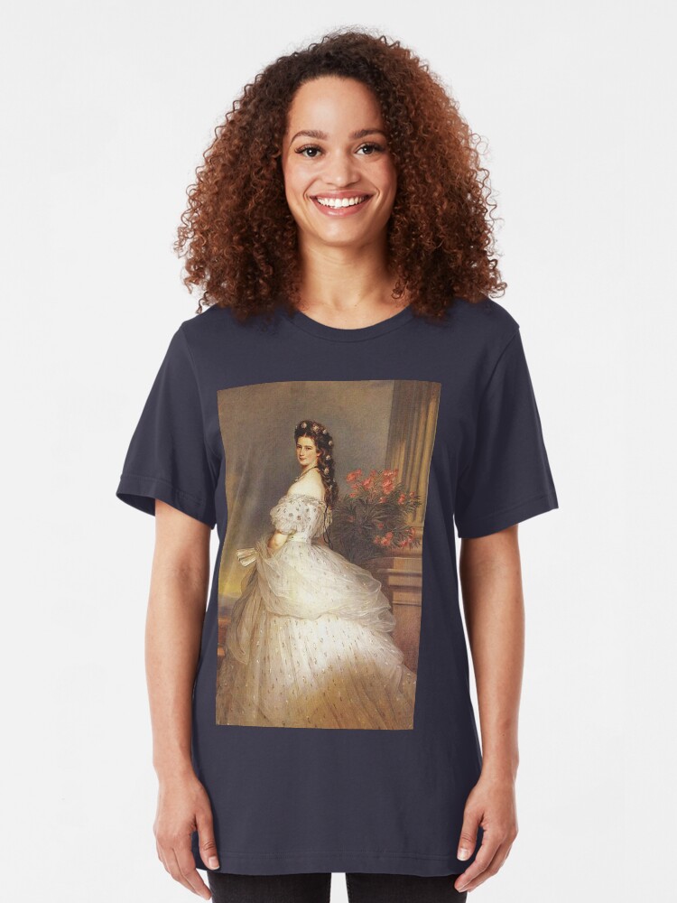 Alternate view of Empress "Sissy"...Elizabeth of Austria by Winterhalter Slim Fit T-Shirt