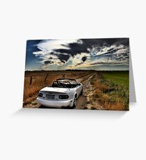 Miata on dirt road HDR Greeting Card