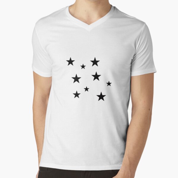 Black Star Sticker Pack T-Shirt mit V-Ausschnitt