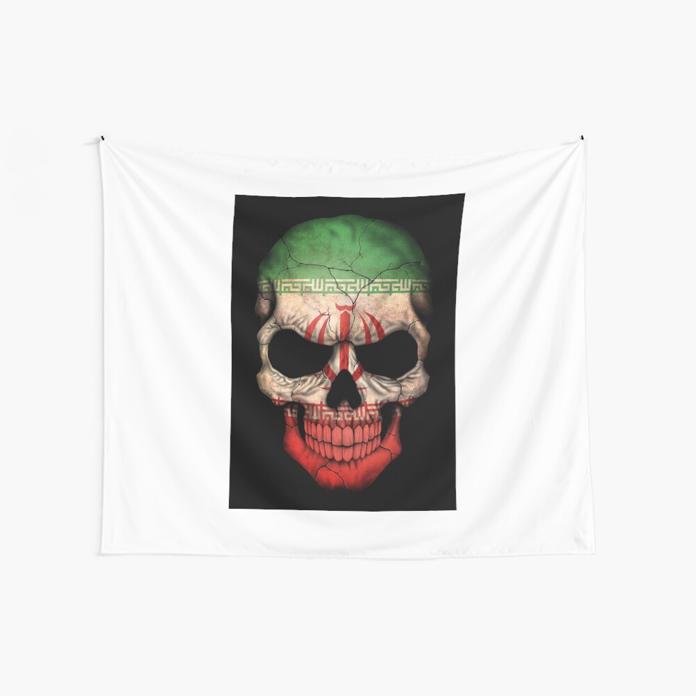 "Iranian Flag Skull" Wall Tapestry by JeffBartels Redbubble