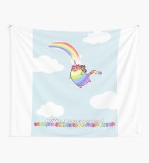 Tela decorativa Rainbow Butterfly Unicorn Kitten