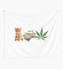 Pussy Geld Weed Wandbehang