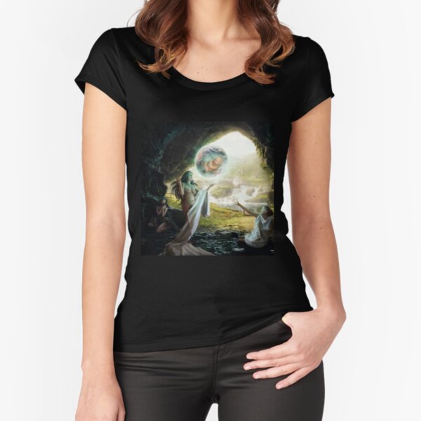 Birth of Zeus - Mythology Art Fitted Scoop T-Shirt