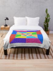 DeepDream Color Squares Visual Areas 5x5K v1448115896 Throw Blanket