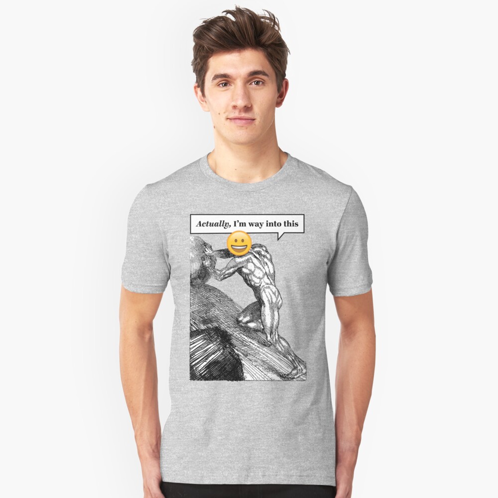 one must imagine sisyphus happy t shirt