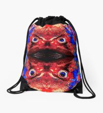 Angry Fish Face #02 Drawstring Bag