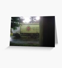 View from a window in rain Greeting Card