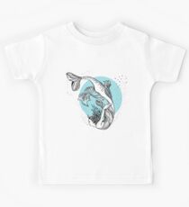 Camiseta para niños sirena sirena agua nadador bucear flotar hermosa niña mujer linda