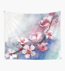 Aquarell Blumen Wandbehang