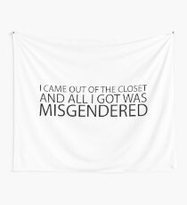 Misgendered - Black Wall Tapestry