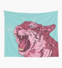 Magenta tiger Wall Tapestry