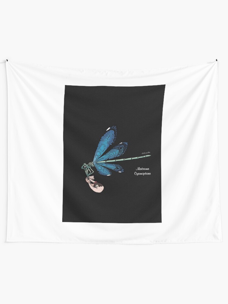 Alternate view of Matrona Cyanoptera Tapestry