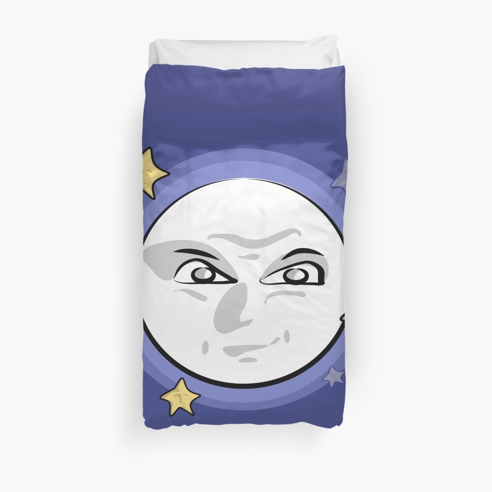 Bad Moon and Stars Rising Duvet Cover