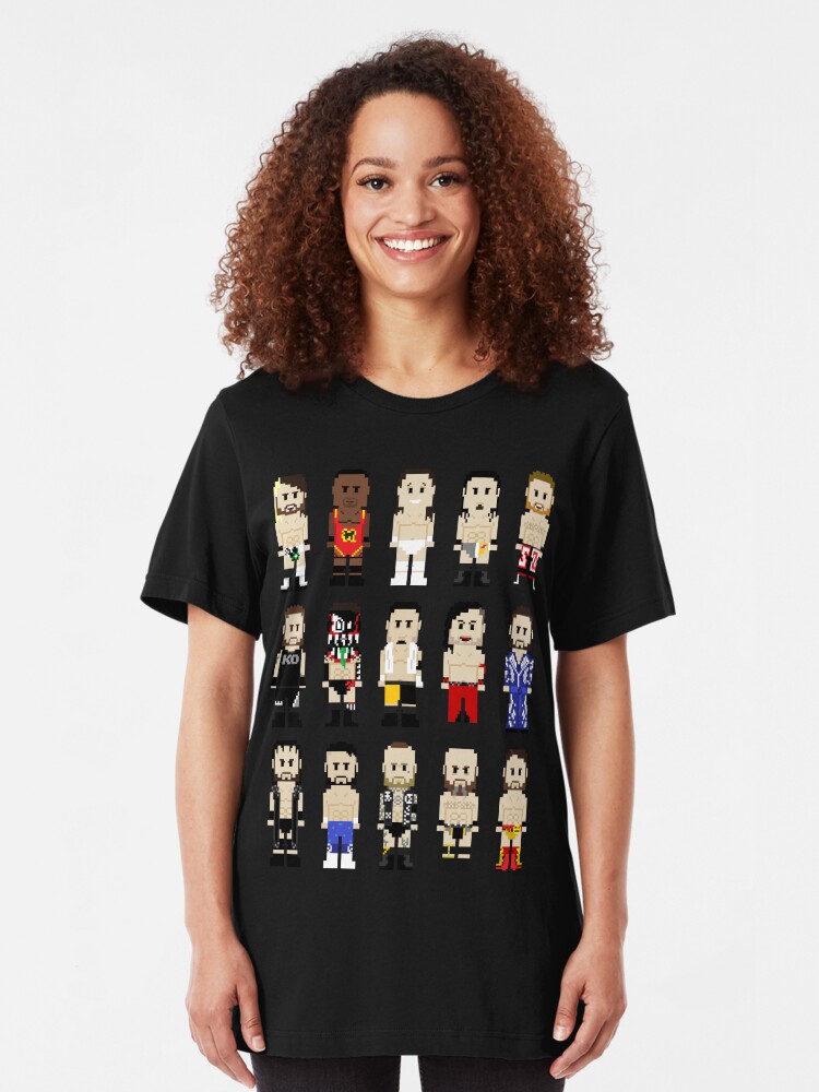 Alternate view of 8-Bit Wrestling: NeXT Champions Slim Fit T-Shirt