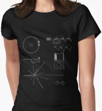 Die goldene Aufzeichnung der Voyager Tailliertes T-Shirt