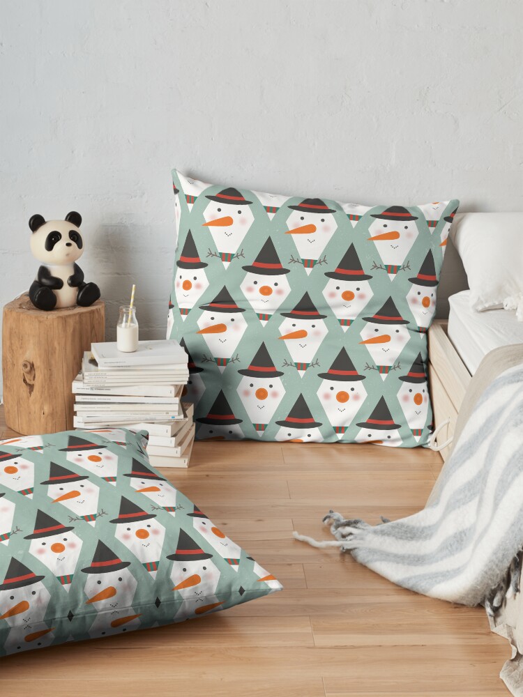 Alternate view of Snowmen Meltdown Floor Pillow