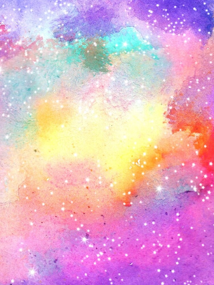 Hand painted pastel watercolor nebula galaxy stars by GirlyTrend