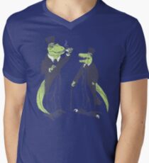 Tea Rex and Velo Sir Raptor Men's V-Neck T-Shirt