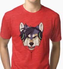 Headphone Wolf Tri-blend T-Shirt
