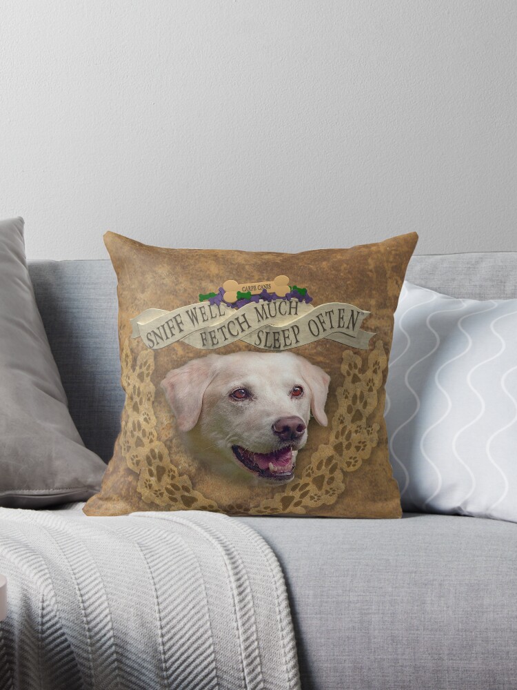 yellow lab throw pillows