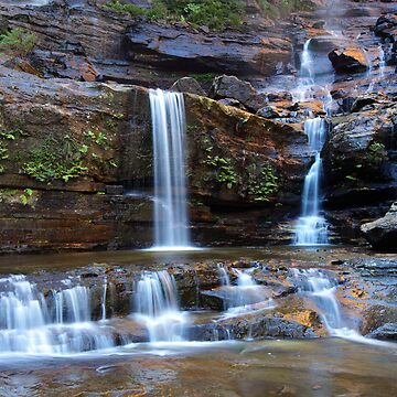 Artwork thumbnail, Upper Wentworth Falls, Blue Mountains, Australia by Chockstone