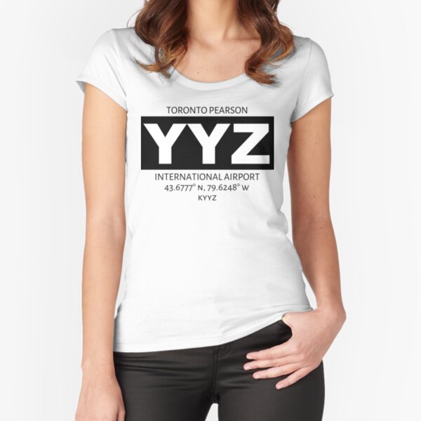 Toronto Pearson International Airport YYZ Fitted Scoop T-Shirt