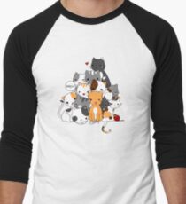Meowntain of cats Men's Baseball ¾ T-Shirt
