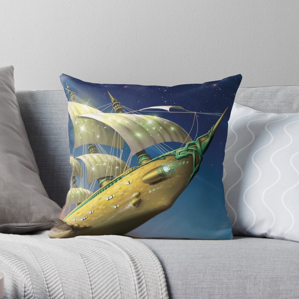 Battleship Philistia Throw Pillow