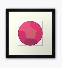Rose Quartz Gem Framed Print