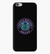 Vinilo o funda para iPhone death before decaf