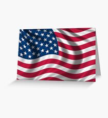 USA Flag Greeting Card