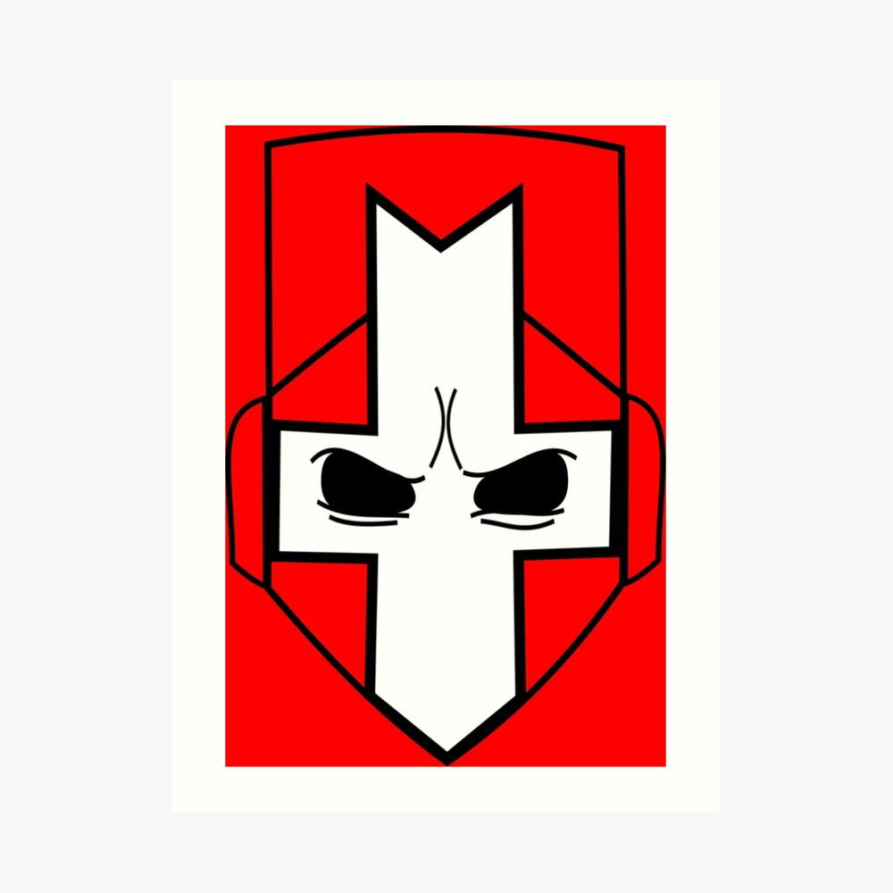 "Castle Crashers Minimal Helmet" Art Print by holycrow Redbubble