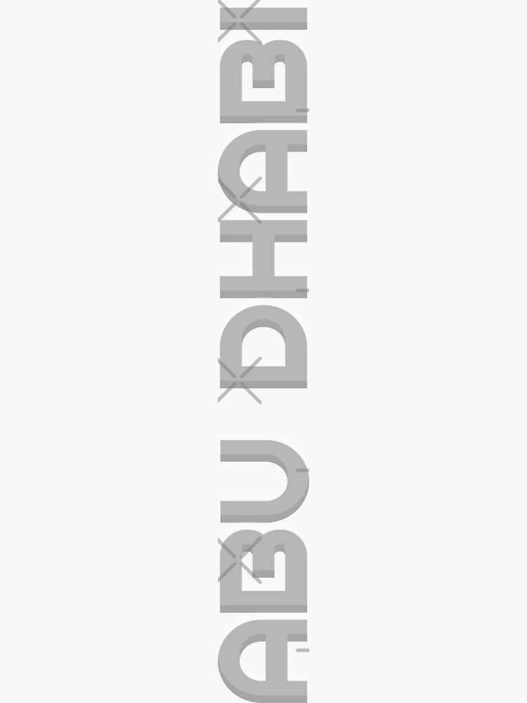 Abu Dhabi Vertical Text by designkitsch