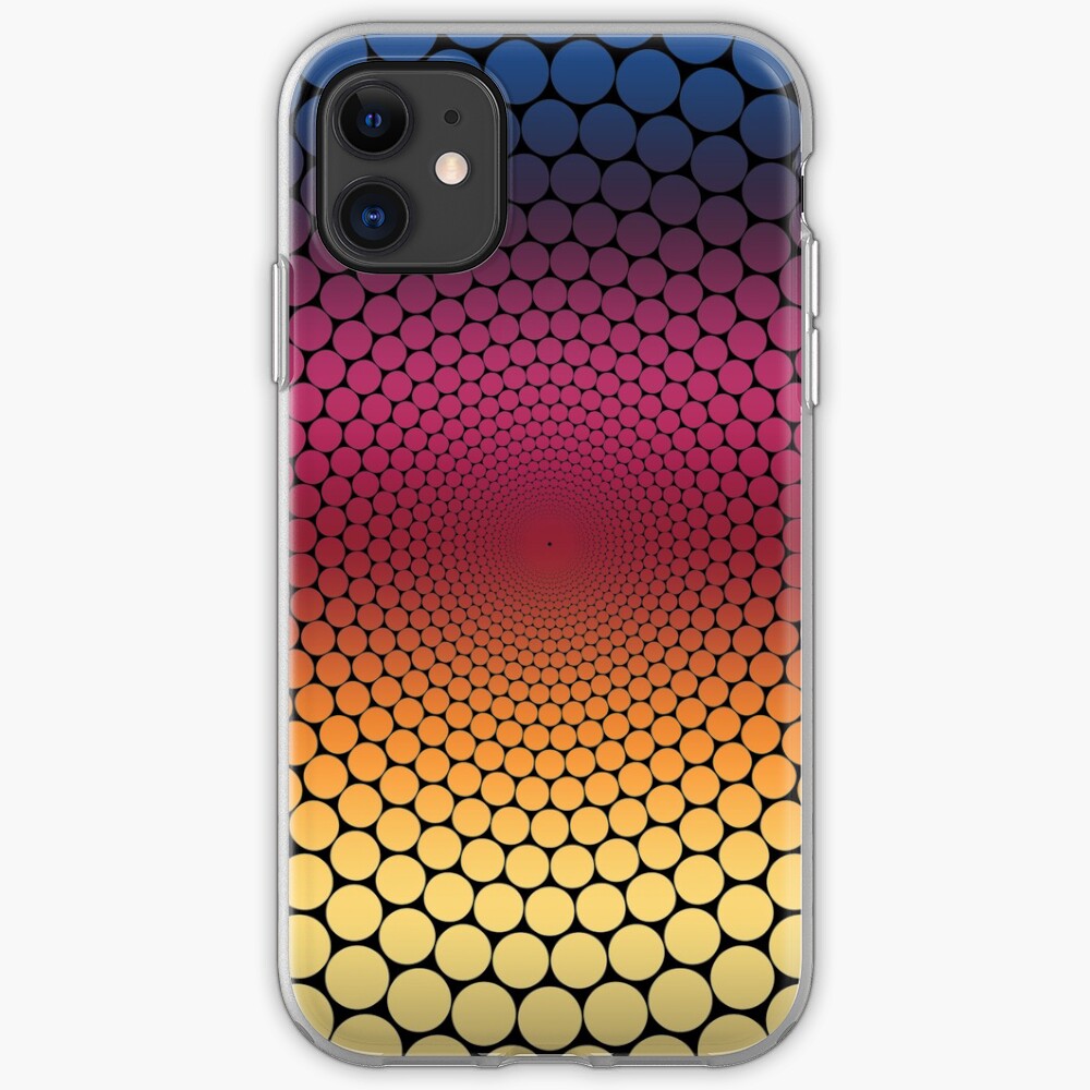 Optical Illusion Linear Gradient (Black) iPhone Case & Cover