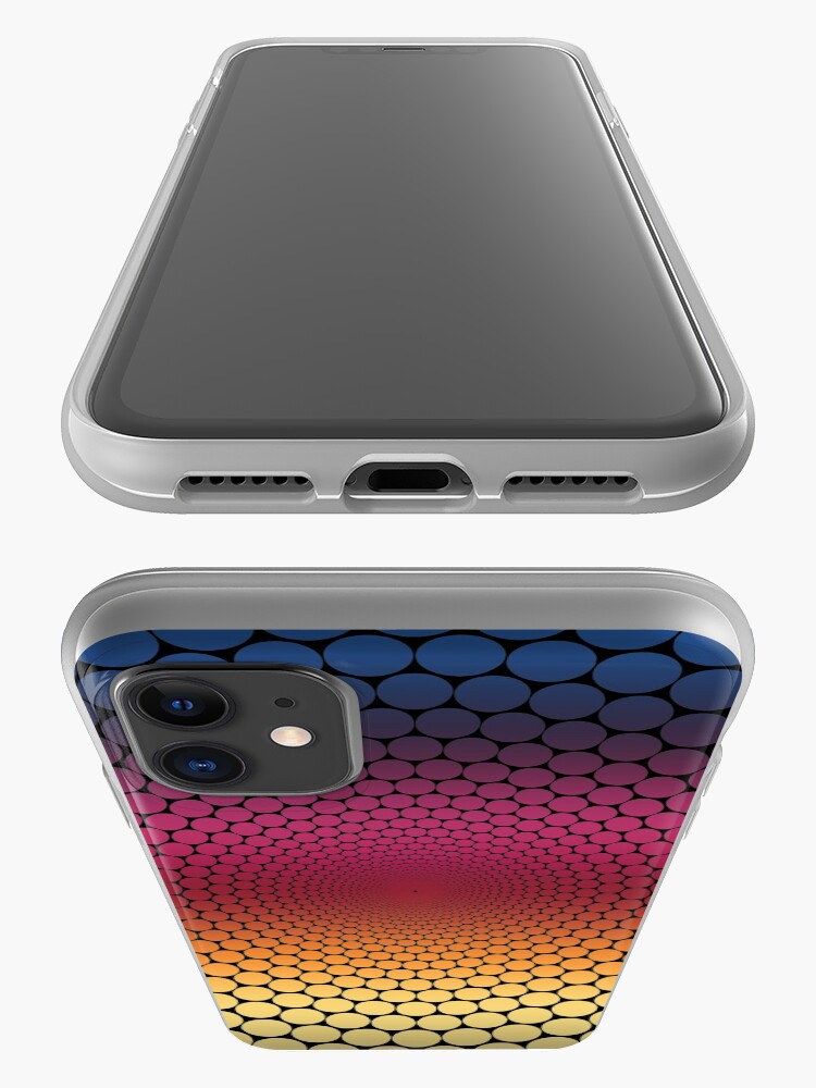 Alternate view of Optical Illusion Linear Gradient (Black) iPhone Case & Cover