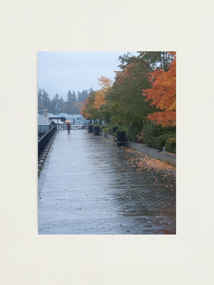 Alternate view of Heading home in the rain, Vancouver, Canada, 2007 Photographic Print