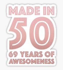 69th Birthday Gift Adult Age 69 Year Old Women Grandma Mom Sticker