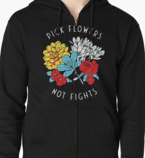 Flower Shirt Zipped Hoodie