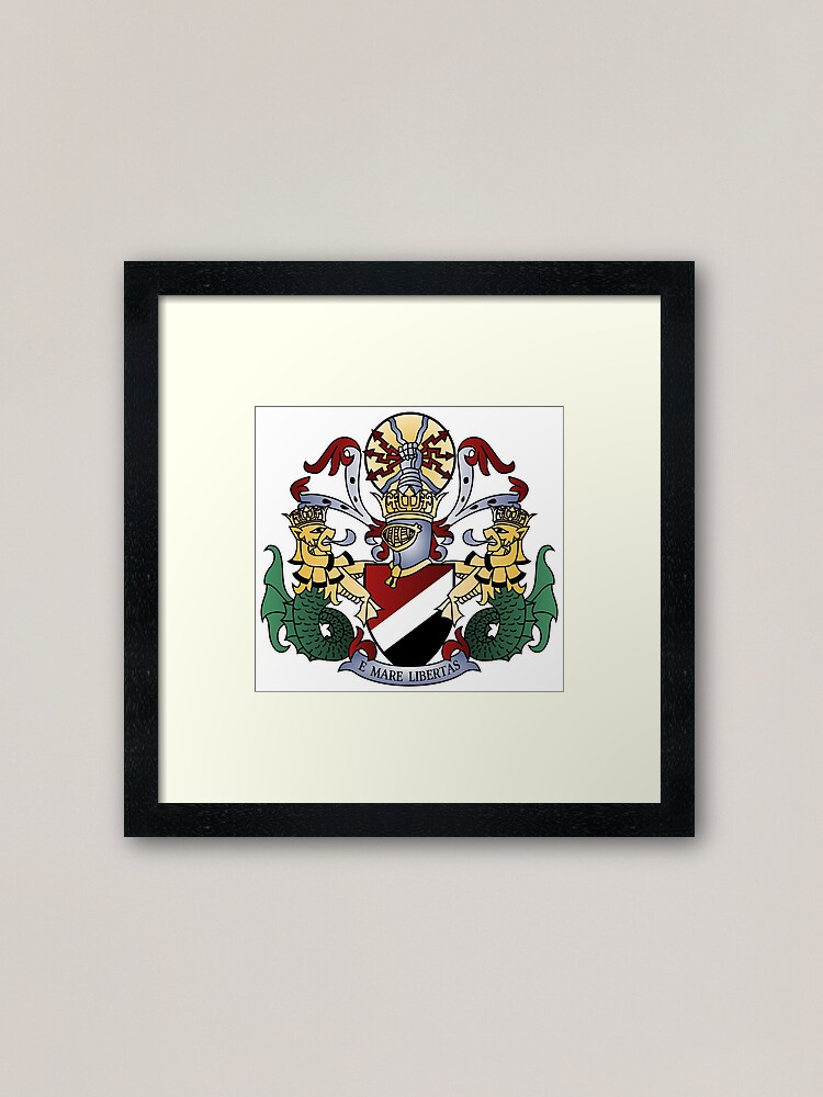 Alternate view of Coat of Arms of the Principality of Sealand Framed Art Print