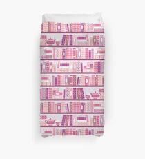 Rosa Bücherregal-Muster-Romance-Tee-Bücher Bettbezug