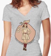 Queen of Diamonds Women's Fitted V-Neck T-Shirt