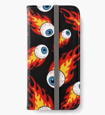 Flaming Eyeball Pattern iPhone Wallet/Case/Skin