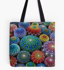 Jewel Drop Mandala Stone Collection #1 Tote Bag