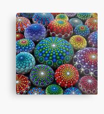 Jewel Drop Mandala Stone Collection #1 Metal Print